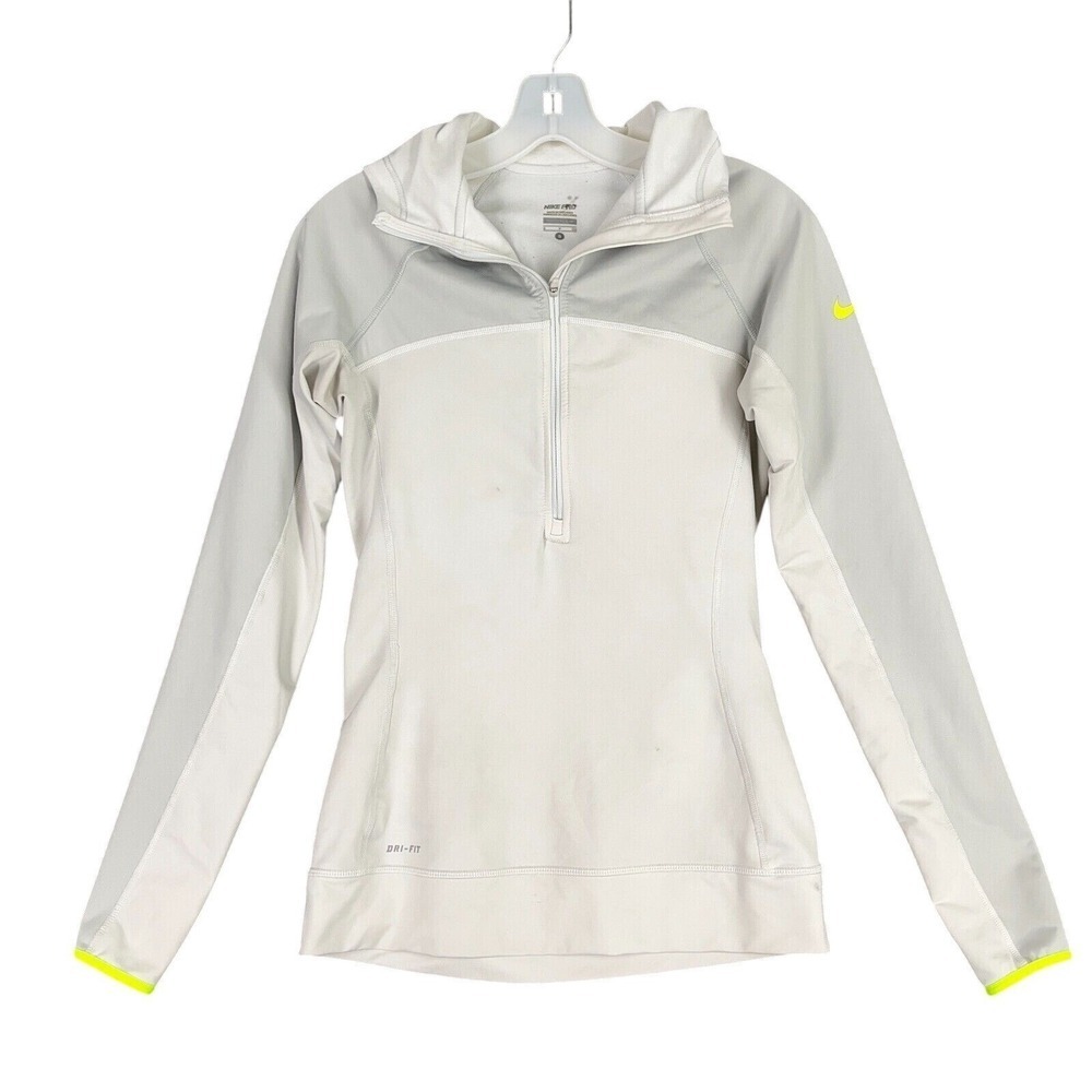 Nike Pro Hooded Pullover‎ Sz S Performance Tech Long Sleeve Workout Top